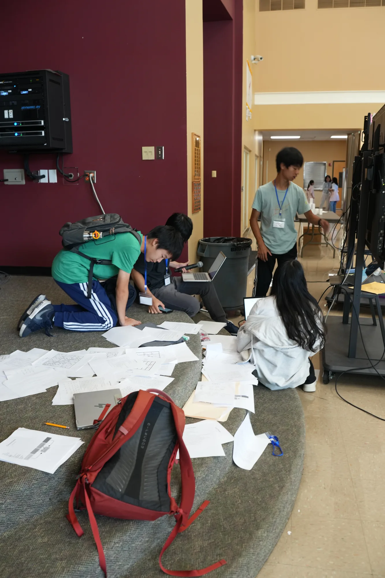 Volunteers checking puzzle hunt