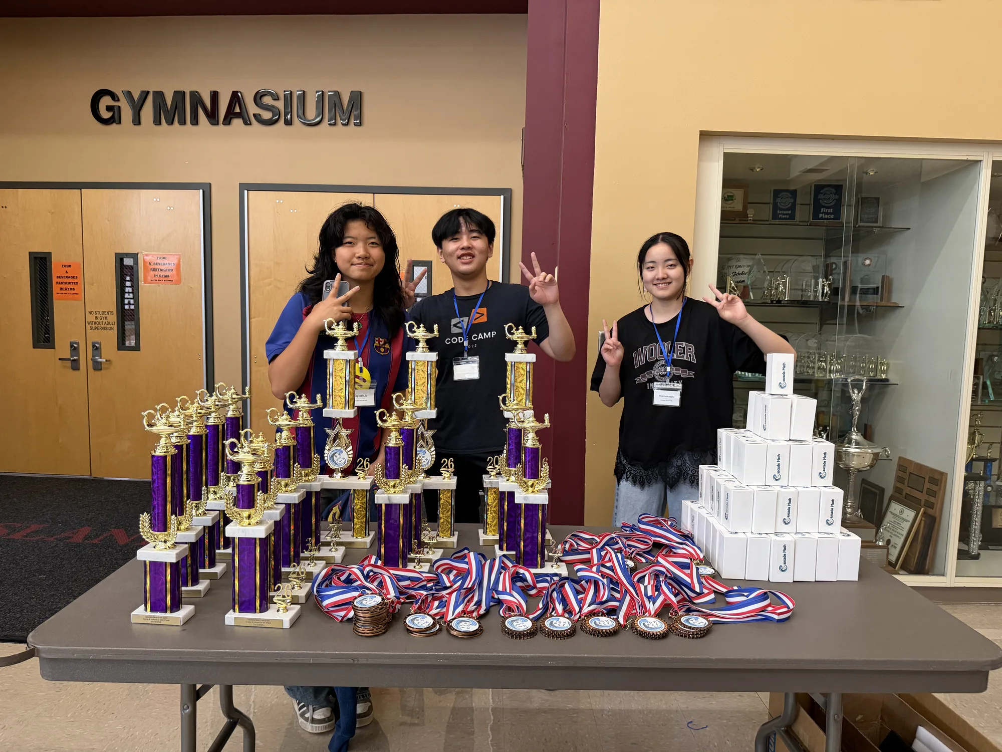 Trophies, medals and more towers of prizes