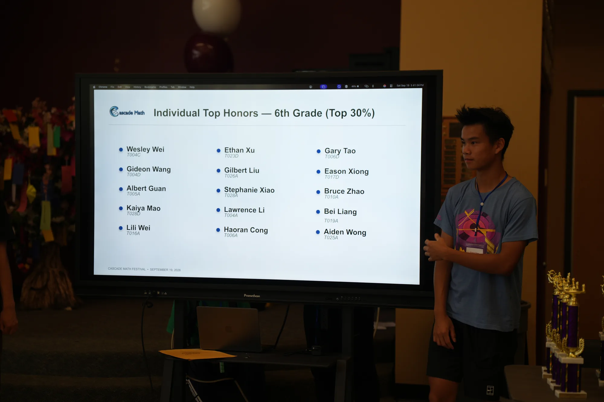 Individual top 30% in 6th grade